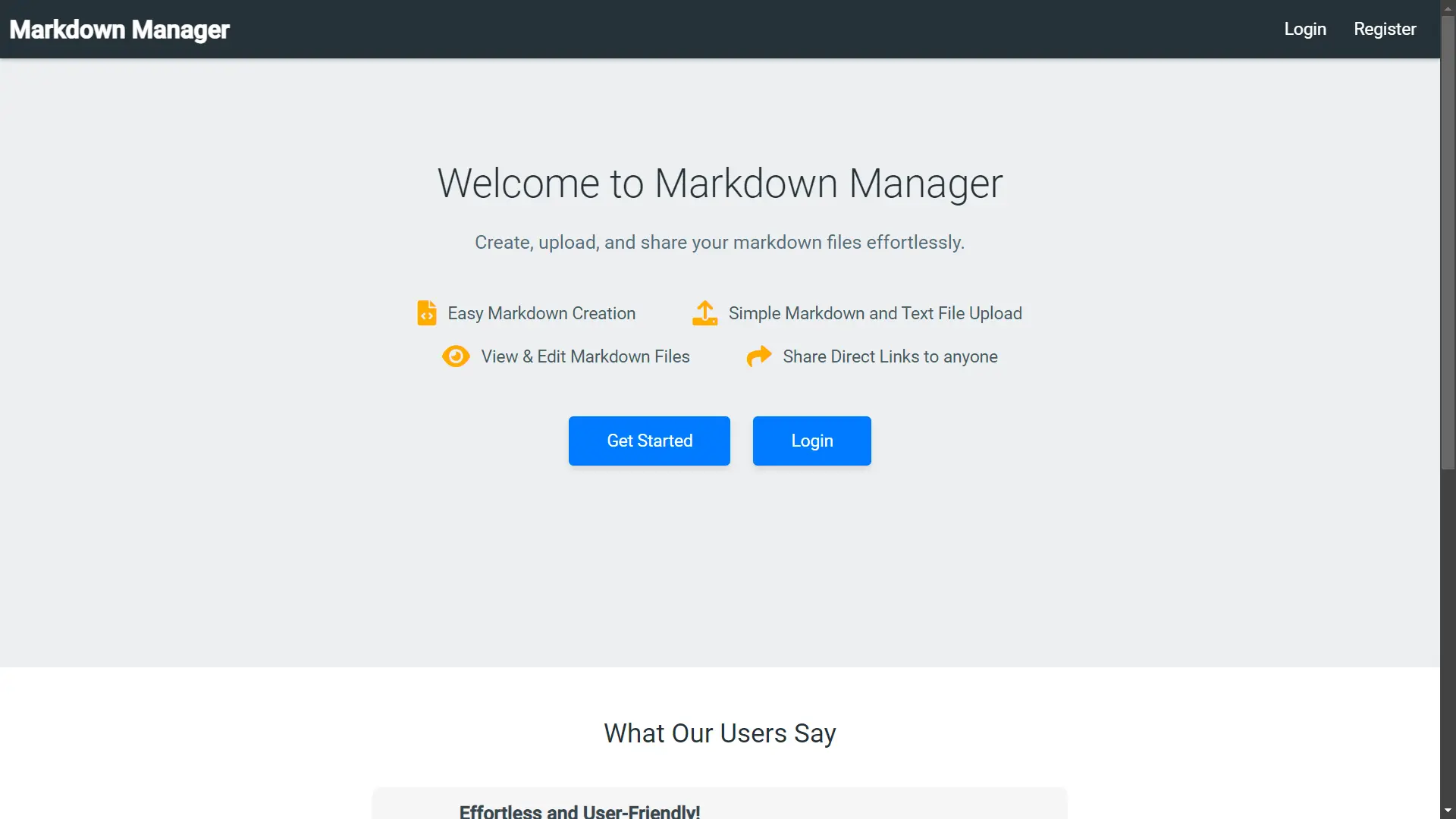 Markdown Manager Project